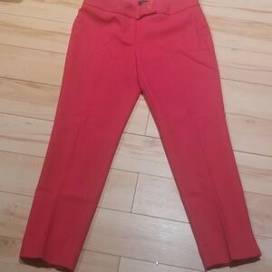 Talbots Slim Cropped Pants in Pink Coral